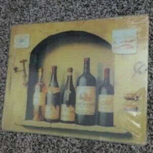 Wine Bottle Scene Tempered Glass cutting board